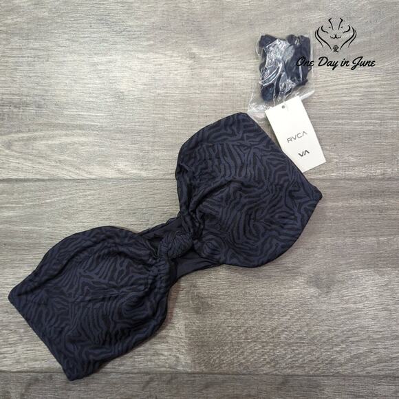 RVCA Run Wild Bandeau Bikini Top Size L - Picture 3 of 5
